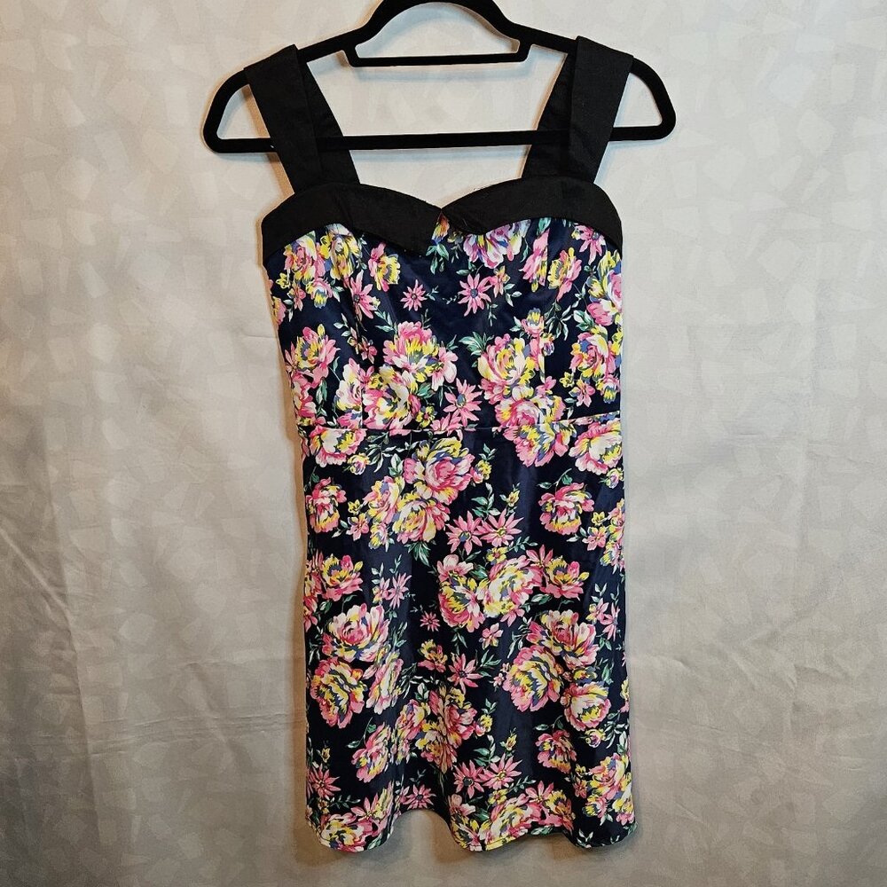 Maude Wide Strapped Bright Floral Dress Size M